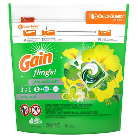 Gain Flings Gain Flings Original Scent Laundry Detergent Pod 12 oz 16 pk 86750